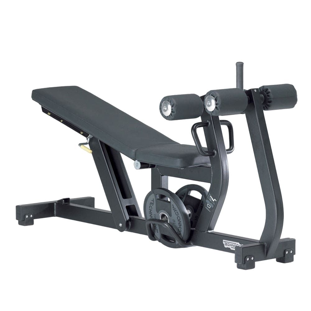 Adjustable decline ab crunch bench Technogym Pure Strength